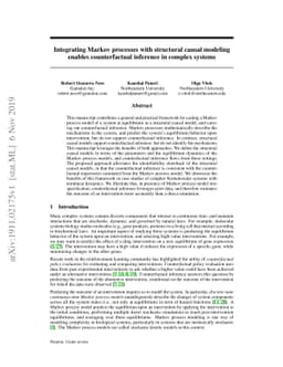 Integrating Markov processes with structural causal modeling enables
  counterfactual inference in complex systems