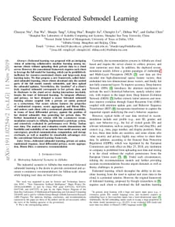 Secure Federated Submodel Learning