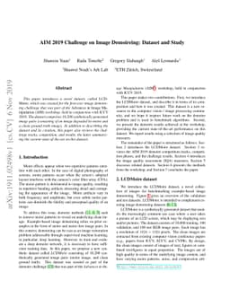 AIM 2019 Challenge on Image Demoireing: Dataset and Study