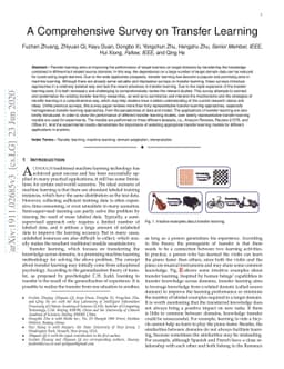 A Comprehensive Survey on Transfer Learning