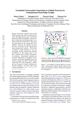 Grounded Conversation Generation as Guided Traverses in Commonsense
  Knowledge Graphs