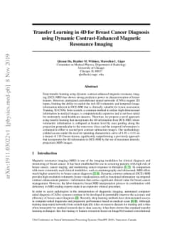 Transfer Learning in 4D for Breast Cancer Diagnosis using Dynamic
  Contrast-Enhanced Magnetic Resonance Imaging