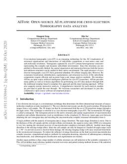 AITom: Open-source AI platform for cryo-electron tomography data
  analysis
