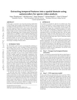 Extracting temporal features into a spatial domain using autoencoders
  for sperm video analysis