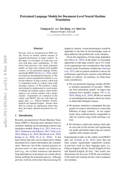 Pretrained Language Models for Document-Level Neural Machine Translation