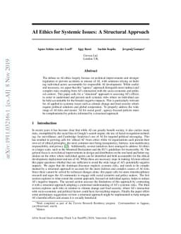 AI Ethics for Systemic Issues: A Structural Approach