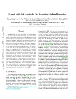 Dynamic Multi-Task Learning for Face Recognition with Facial Expression
