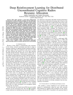 Deep Reinforcement Learning for Distributed Uncoordinated Cognitive
  Radios Resource Allocation