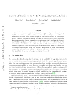 Theoretical Guarantees for Model Auditing with Finite Adversaries