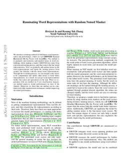 Ruminating Word Representations with Random Noised Masker