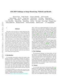 AIM 2019 Challenge on Image Demoireing: Methods and Results