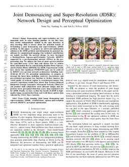 Joint Demosaicing and Super-Resolution (JDSR): Network Design and
  Perceptual Optimization