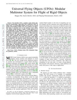 Universal Flying Objects: Modular Multirotor System for Flight of Rigid
  Objects