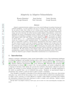 Adaptivity in Adaptive Submodularity