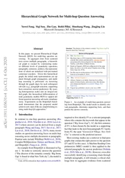 Hierarchical Graph Network for Multi-hop Question Answering