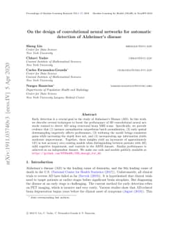 On the design of convolutional neural networks for automatic detection
  of Alzheimer's disease