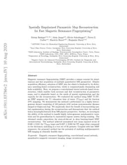 Spatially Regularized Parametric Map Reconstruction for Fast Magnetic
  Resonance Fingerprinting