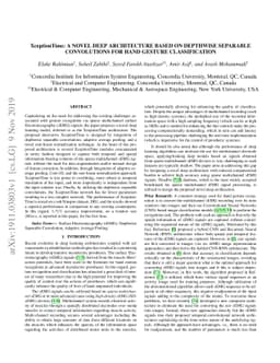 XceptionTime: A Novel Deep Architecture based on Depthwise Separable
  Convolutions for Hand Gesture Classification