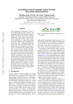 Generalizing Natural Language Analysis through Span-relation
  Representations