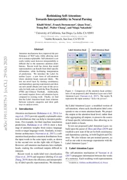 Rethinking Self-Attention: Towards Interpretability in Neural Parsing