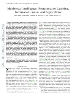 Multimodal Intelligence: Representation Learning, Information Fusion,
  and Applications
