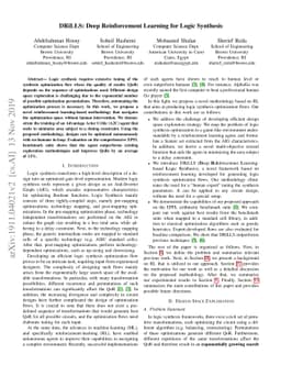 DRiLLS: Deep Reinforcement Learning for Logic Synthesis