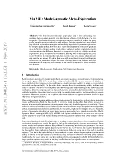 MAME : Model-Agnostic Meta-Exploration
