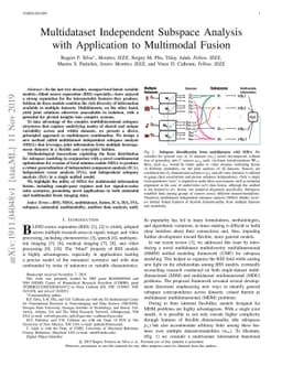 Multidataset Independent Subspace Analysis with Application to
  Multimodal Fusion