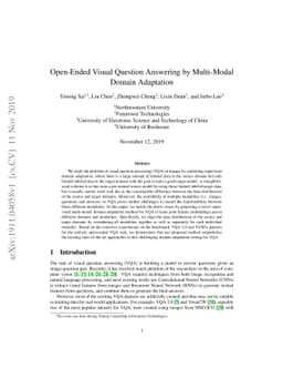 Open-Ended Visual Question Answering by Multi-Modal Domain Adaptation