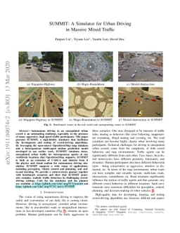 SUMMIT: A Simulator for Urban Driving in Massive Mixed Traffic
