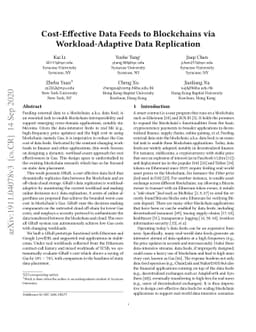 Cost-Effective Data Feeds to Blockchains via Workload-Adaptive Data
  Replication