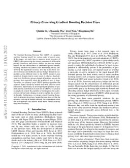 Privacy-Preserving Gradient Boosting Decision Trees