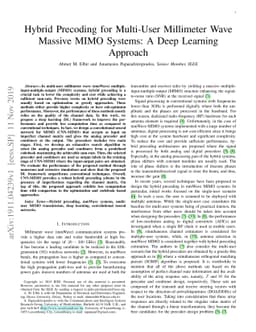 Hybrid Precoding for Multi-User Millimeter Wave Massive MIMO Systems: A
  Deep Learning Approach