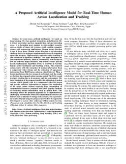 A Proposed Artificial intelligence Model for Real-Time Human Action
  Localization and Tracking