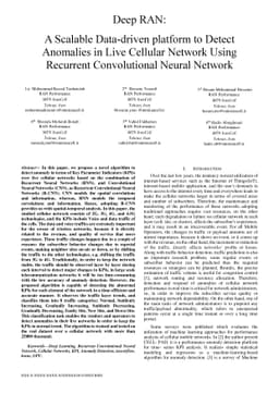 Deep RAN: A Scalable Data-driven platform to Detect Anomalies in Live
  Cellular Network Using Recurrent Convolutional Neural Network