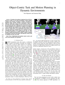 Object-Centric Task and Motion Planning in Dynamic Environments