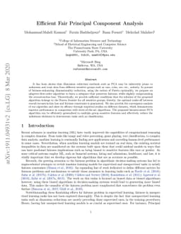 Efficient Fair Principal Component Analysis