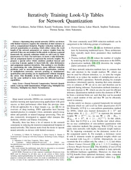 Iteratively Training Look-Up Tables for Network Quantization
