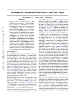 Bayesian Graph Convolutional Neural Networks using Node Copying