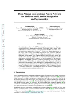 Deep-Aligned Convolutional Neural Network for Skeleton-based Action
  Recognition and Segmentation