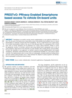 PRESTvO: PRivacy Enabled Smartphone-based access To vehicle On-board
  units