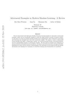 Adversarial Examples in Modern Machine Learning: A Review