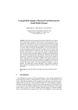 Concept Drift Adaptive Physical Event Detection for Social Media Streams