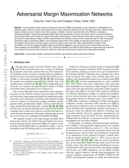 Adversarial Margin Maximization Networks