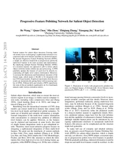 Progressive Feature Polishing Network for Salient Object Detection
