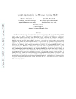 Graph Spanners in the Message-Passing Model