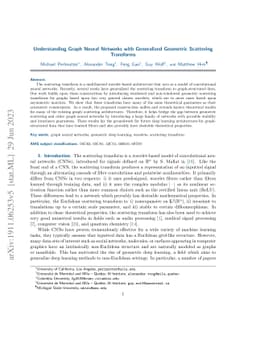 Understanding Graph Neural Networks with Generalized Geometric
  Scattering Transforms