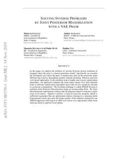 Solving Inverse Problems by Joint Posterior Maximization with a VAE
  Prior
