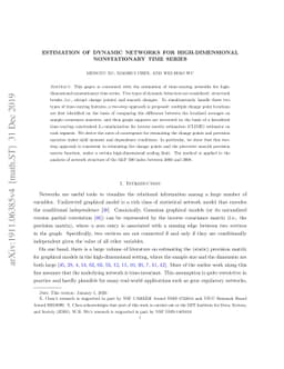 Estimation of dynamic networks for high-dimensional nonstationary time
  series