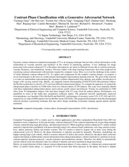 Contrast Phase Classification with a Generative Adversarial Network